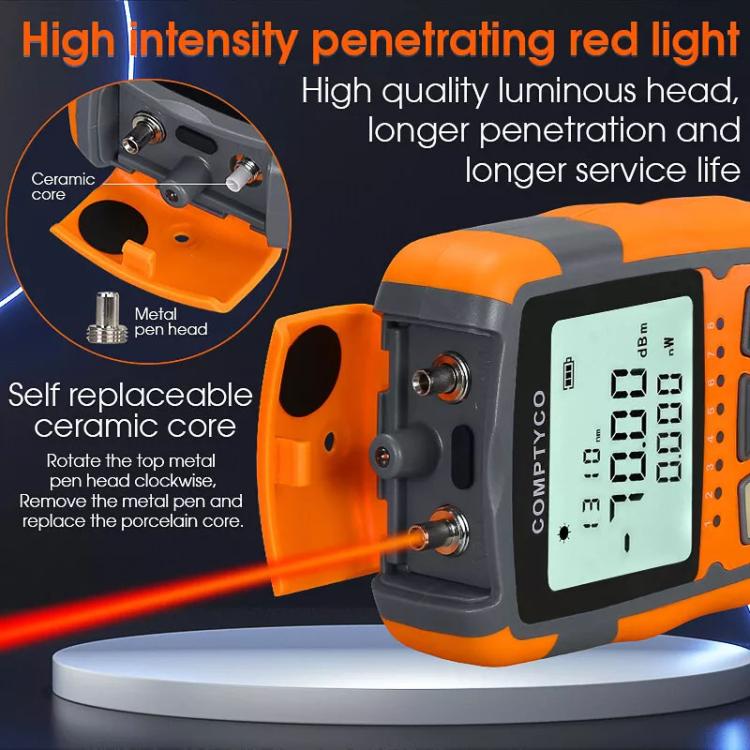 Mini Medidor de Potencia Óptica 4 en 1 Modelo M50 20 Mw Máquina Integrada de Luz Roja Equipo de Prueba de Potencia Portátil