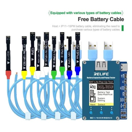 Probador de Estado de Batería Relife Xa2 Pro Control de Eficiencia Sin Cable con Ventana Emergente