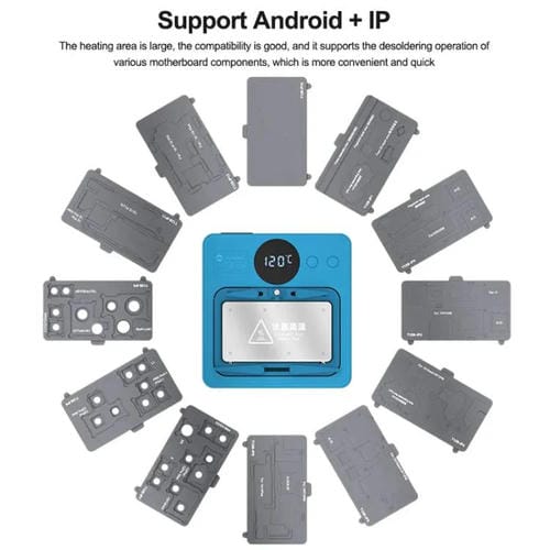 Kit di piattaforma di riscaldamento Sunshine Ss-T12B 9 In 1 Riparazione della scheda madre compatibile con iP7G-16PM e Android Universale