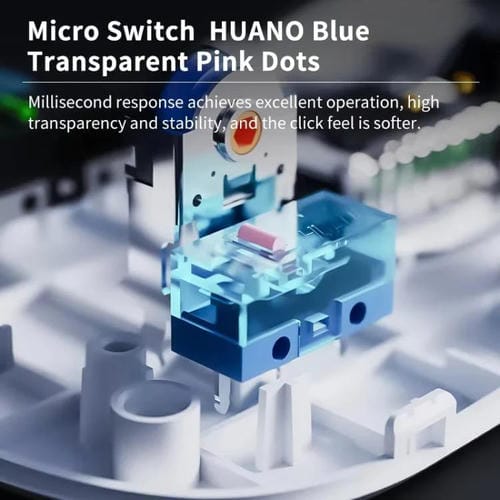 Ratón Inalámbrico Ajazz Aj199 Max Paw3395 con Cable 2,4 GHz y Bluetooth Tres Modos para Juegos (Blanco)