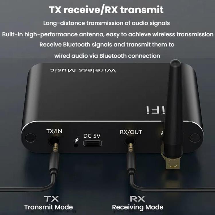 Adaptador de Audio Aux Bluetooth 5.4 2 en 1