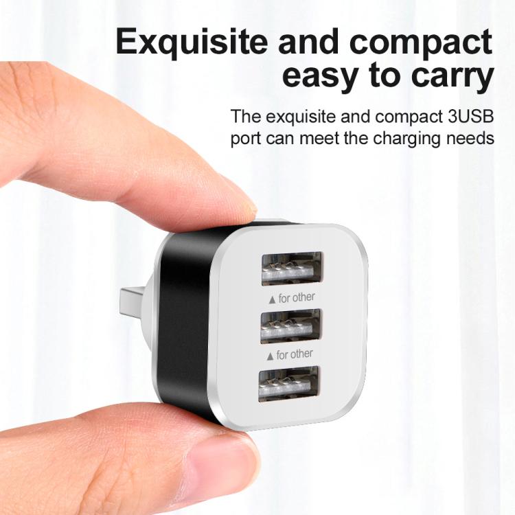 Expansor de 3 Puertos USB 2.0 Hub (Negro)