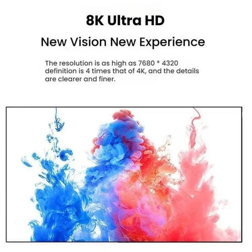 Cable HDMI 2.1 Micro HDMI 8K 60 Hz con Resorte y Curvatura Inversa 0,5 m