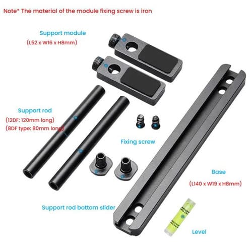 Soporte para Tarjeta Gráfica Finalcool de Aleación de Aluminio Ajustable, Posición Ventilador Chasis, 8 cm (Plateado)