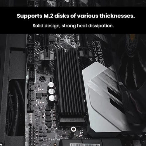 Disipador de Calor de Aluminio Finalcool para SSD Nvme M.2 2280 para PC de Escritorio PS5 (Rojo)