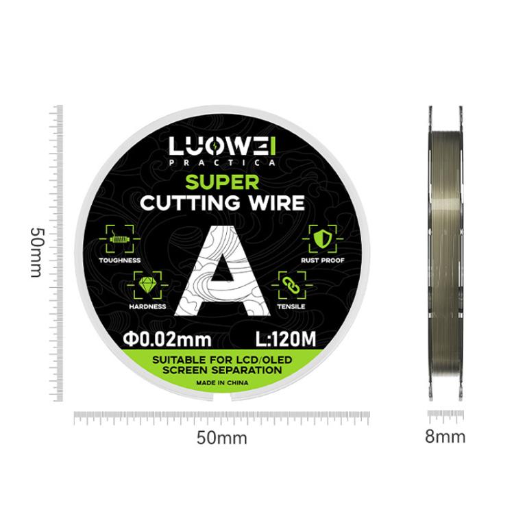 Linea di separazione Schermi LCD Luowei 120 M Filo di Diamante Taglio Alta Durezza Specifica B 0,028mm