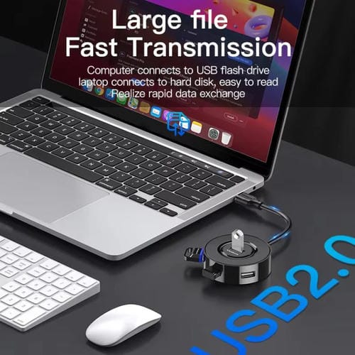 Concentrador de Expansión Mindpure US018 USB 2.0 4 Puertos para Ordenador (Blanco) 0,3 m