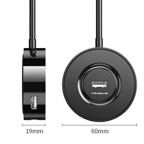 Concentrador de Expansión Mindpure US018 USB 2.0 de 4 Puertos para Ordenador, Longitud 0,5 m (Blanco)