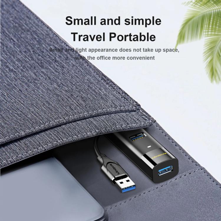 Estación de Acoplamiento Mindpure US023 1,5 m Concentrador Tipo C a 4 Puertos USB 3.0