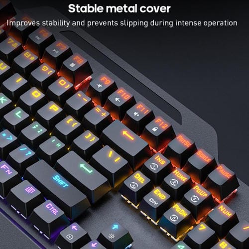 Teclado mecánico iMICE GK-400 para juegos con cable USB y RGB (Inglés)
