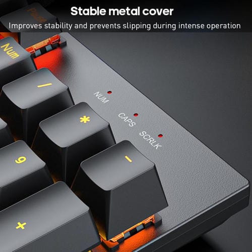 Teclado mecánico iMICE GK-600 para juegos metal RGB con cable USB y reposamanos