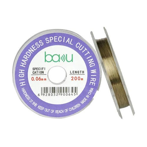 Filo Separatore dello Schermo in Acciaio al Carbonio BAKU 0,06mm 200 m Riparazione di Schermi LCD di Smartphone e Tablet