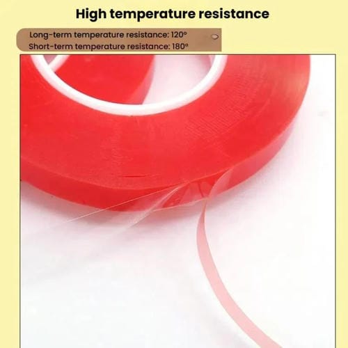 Double Sided Polyester Acrylic PET Adhesive Tape 0.2mm Thickness 5 Rolls 10 m x Rolls Width 10mm