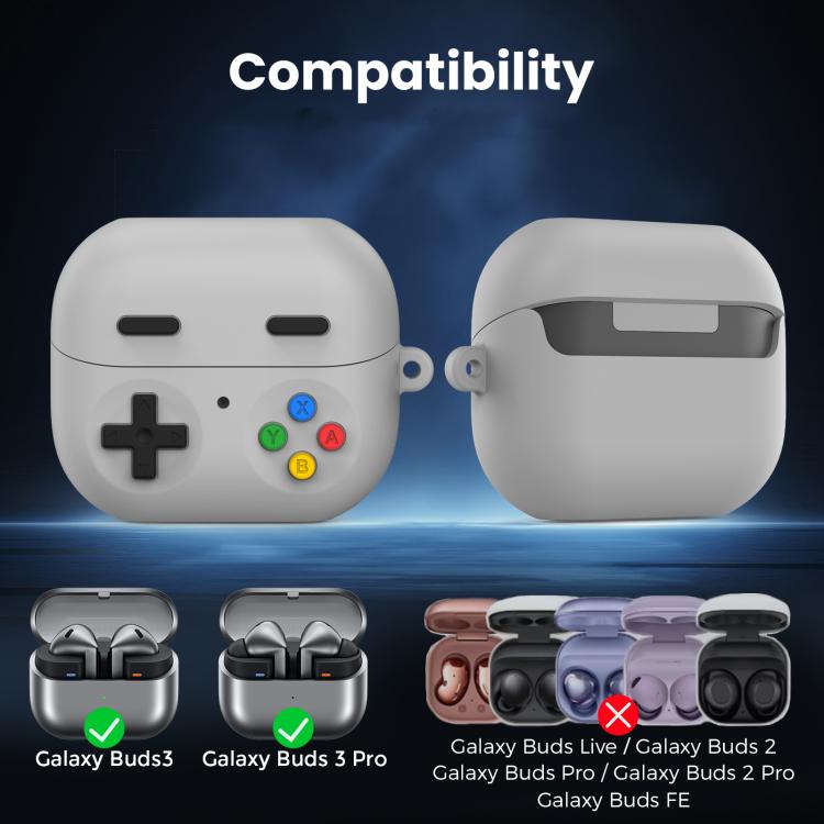 Funda protectora de silicona dividida AhaStyle DD11 para Samsung Galaxy Buds 3/3 Pro (gris oscuro)