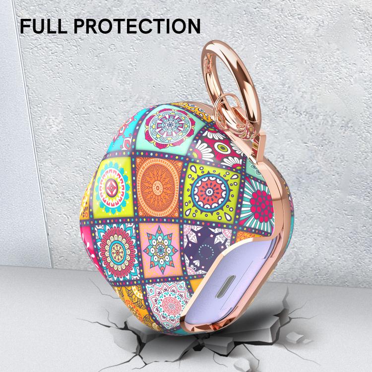 Funda protectora de TPU AhaStyle DD-WG01 para auriculares Samsung Galaxy Buds Pro / Live / 2 / 2 Pro / FE, diseño de mármol verde oscuro