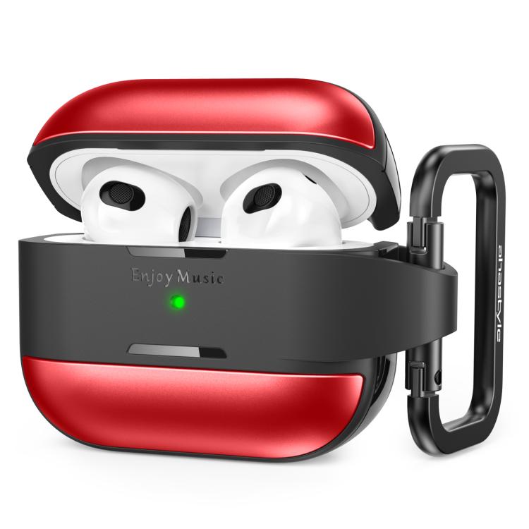 Funda protectora AhaStyle WG75-3 de TPU y aleación de aluminio resistente a arañazos para AirPods 3 (roja)