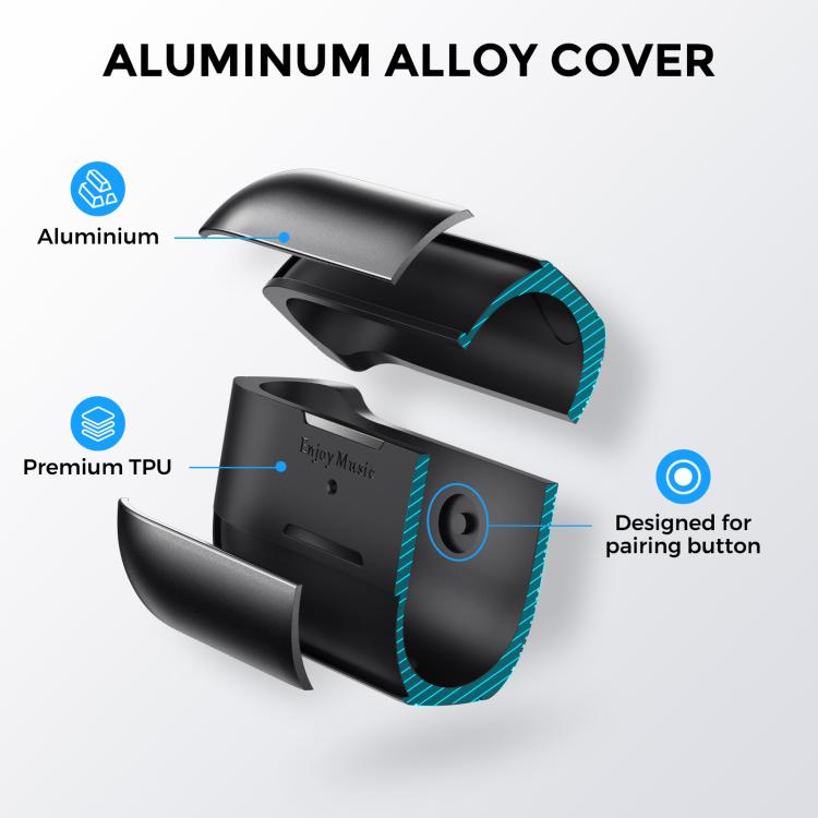 Funda protectora AhaStyle WG75-3 de TPU y aleación de aluminio resistente a arañazos para AirPods 3 (azul)