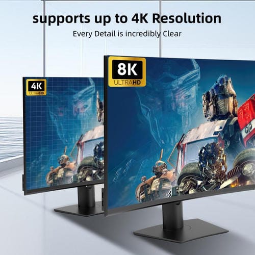 Conmutador DisplayPort DP201 2 en 1 8K 30 Hz HD para pantalla de ordenador