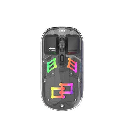 Ratón inalámbrico IMICE T300 4 teclas 1600 DPI RGB Bluetooth modo dual carga silencioso (Negro)