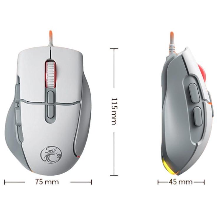 Ratón para juegos iMICE G800 7 teclas 7200 DPI con cable e iluminación LED (Negro y Blanco)