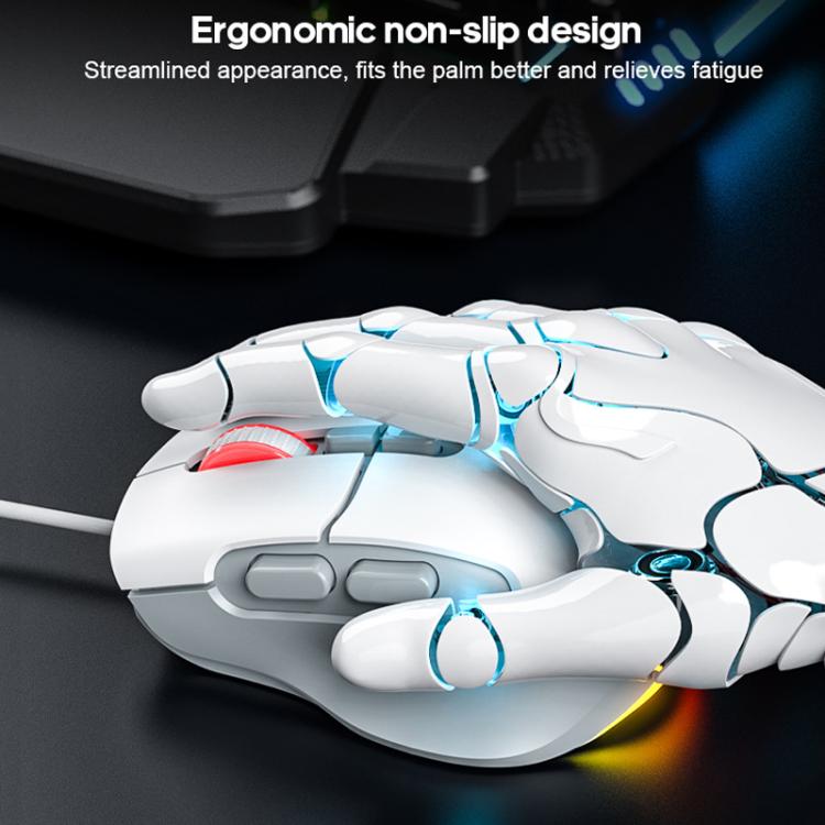 Ratón para juegos iMICE G800 7 teclas 7200 DPI con cable e iluminación LED (Negro y Blanco)