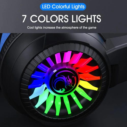 Auriculares iMICE HD-490 RGB Light 7,1 mm para juegos de ordenador y esports con cable y micrófono