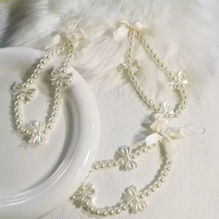 Pulsera de Perlas Mariposa Cadena para Teléfono Móvil