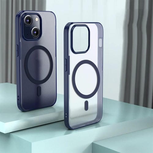 Para iPhone 15 Armor Magsafe Funda Magnética para Teléfono (Azul) - MOVILSTORE