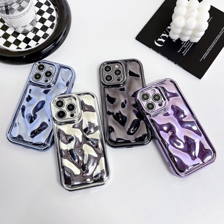 Para iPhone 15 Caja de Teléfono de TPU con Textura de Meteorito de Galvanoplastia (Azul) - MOVILSTORE
