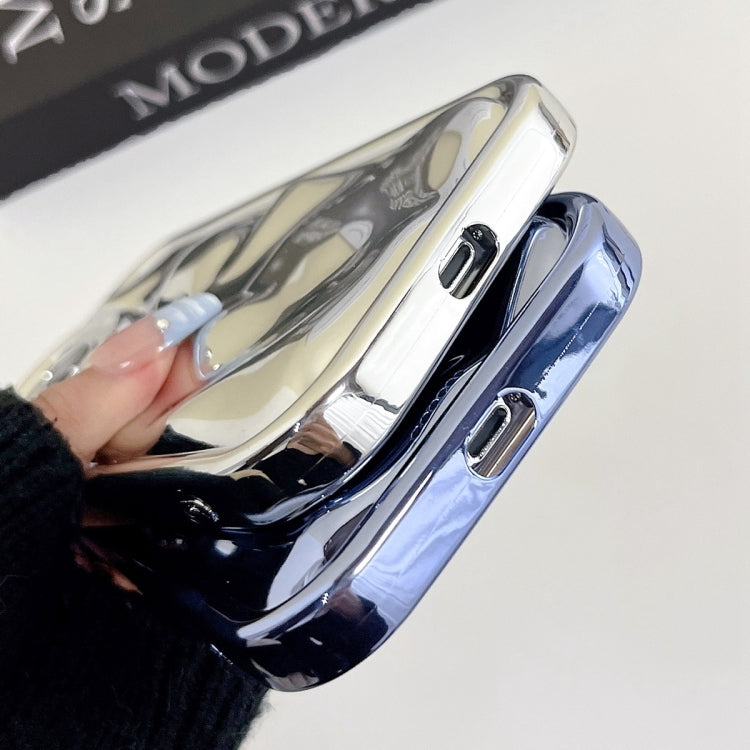Para iPhone 15 Caja de Teléfono de TPU con Textura de Meteorito de Galvanoplastia (Azul) - MOVILSTORE