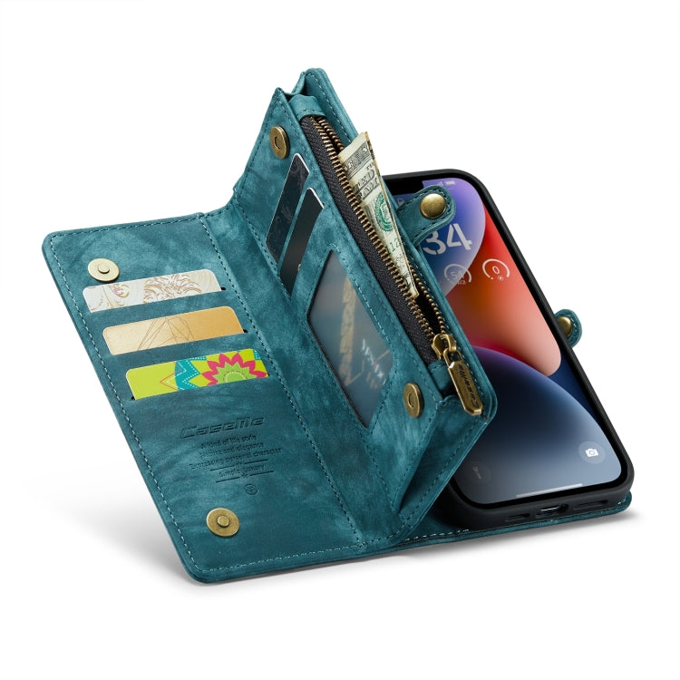 Para iPhone 15 Caseme 008 Funda de Cuero Multifuncional Desmontable para Teléfono (Azul) - MOVILSTORE