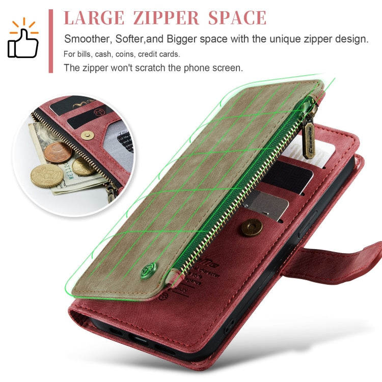 Para iPhone 15 Caseme C30 Funda de Cuero Multifuncional para Teléfono (Rojo) - MOVILSTORE