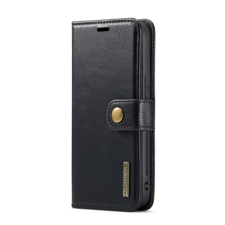 Para iPhone 15 Dg.Ming Funda para Teléfono de Cuero Magnético Desmontable con Textura Crazy Horse (Negro) - MOVILSTORE
