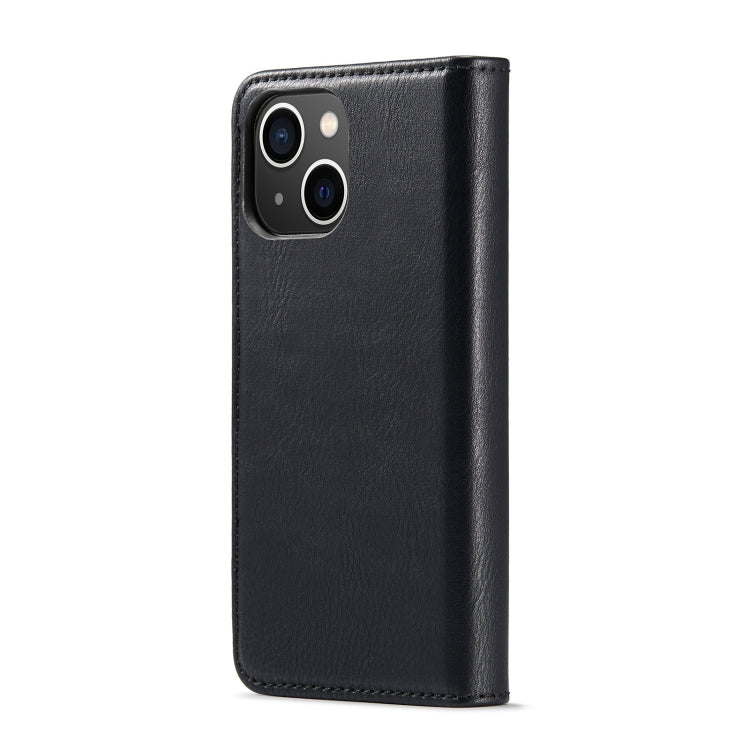 Para iPhone 15 Dg.Ming Funda para Teléfono de Cuero Magnético Desmontable con Textura Crazy Horse (Negro) - MOVILSTORE