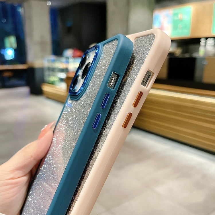 Para iPhone 15 Estuche de Acrílico para Teléfono con Galvanoplastia con Brillo Degradado (Azul) - MOVILSTORE