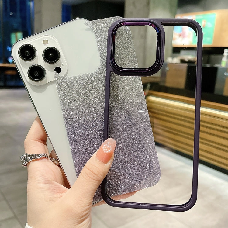 Para iPhone 15 Estuche de Acrílico para Teléfono con Galvanoplastia con Brillo Degradado (Rosa) - MOVILSTORE