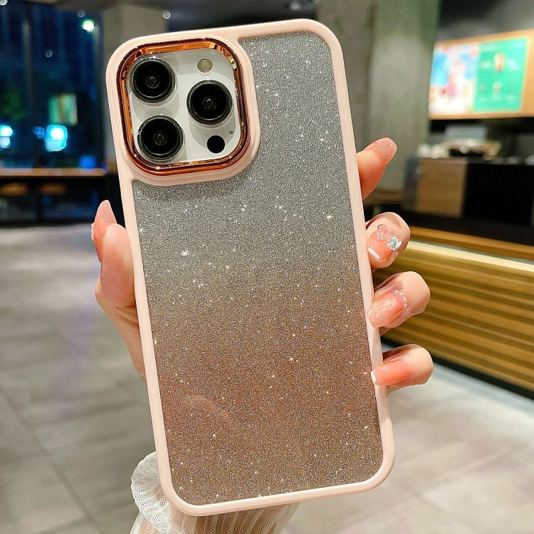 Para iPhone 15 Estuche de Acrílico para Teléfono con Galvanoplastia con Brillo Degradado (Rosa) - MOVILSTORE