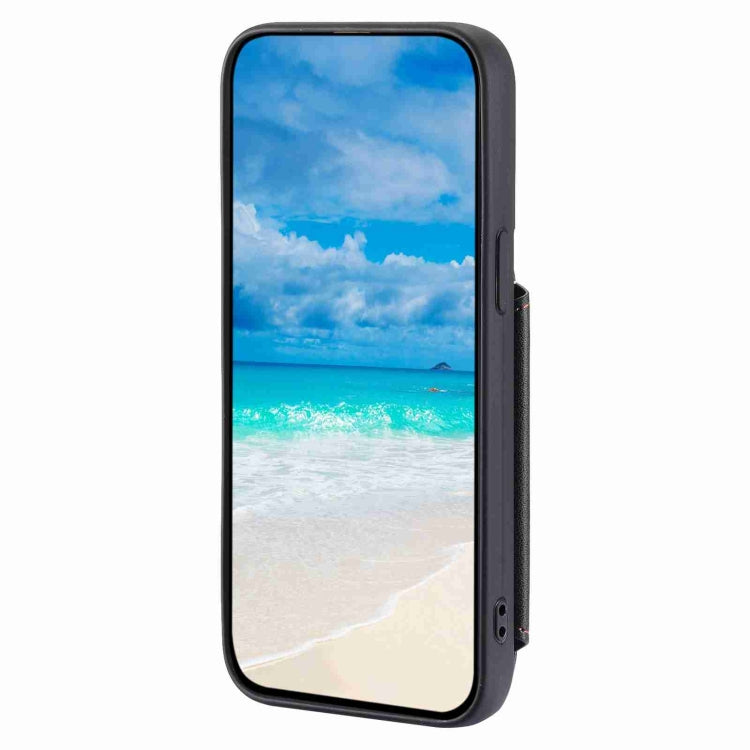 Para iPhone 15 Estuche para Teléfono Rfid con Ranuras para Tarjetas con Cremallera (Negro) - MOVILSTORE