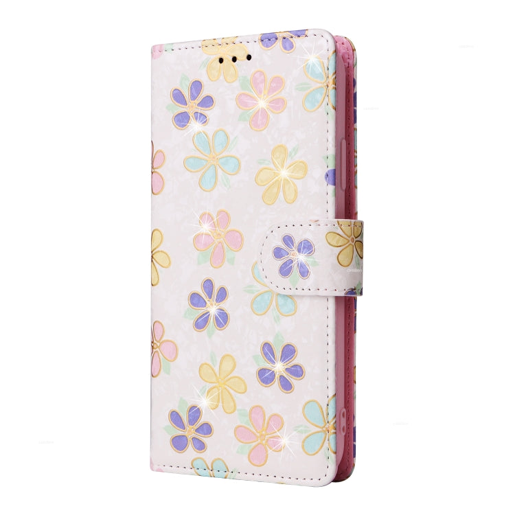 Para iPhone 15 Funda de Cuero Rfid con Pintura Bronceadora (Flor Floreciente) - MOVILSTORE