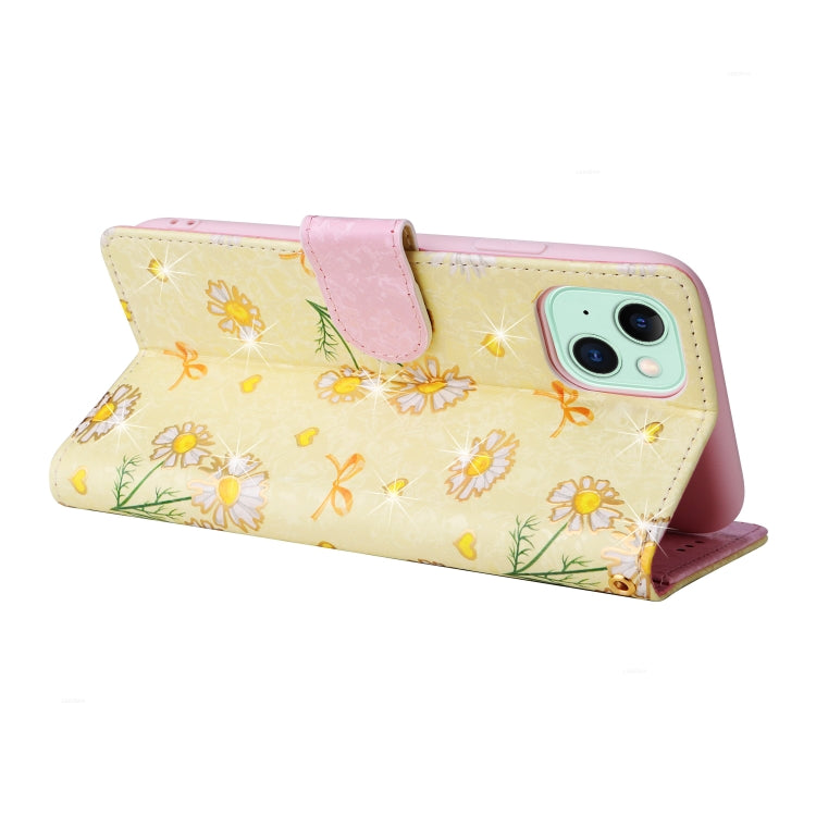 Para iPhone 15 Funda de Cuero Rfid con Pintura Bronceadora (Margarita Amarilla) - MOVILSTORE