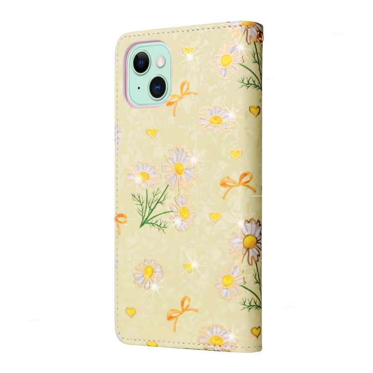 Para iPhone 15 Funda de Cuero Rfid con Pintura Bronceadora (Margarita Amarilla) - MOVILSTORE