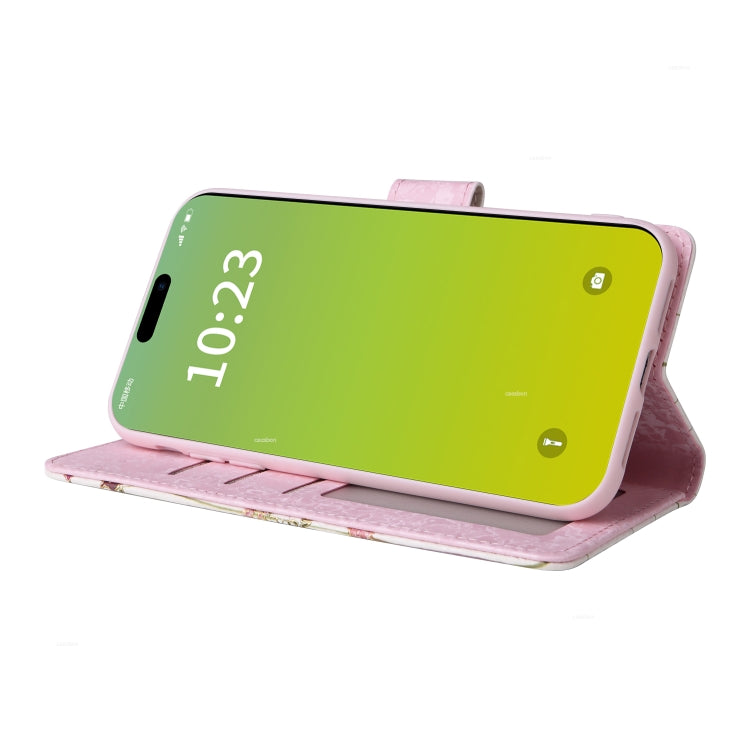 Para iPhone 15 Funda de Cuero Rfid con Pintura Bronceadora (Mundo de Flores Secas) - MOVILSTORE