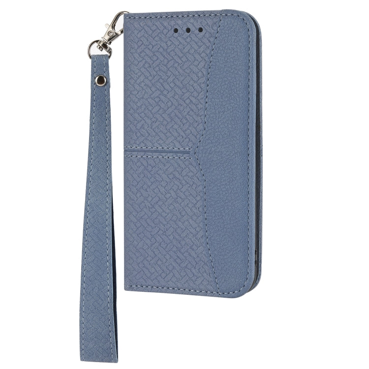 Para iPhone 15 Funda de Teléfono de Cuero Magnético con Costura de Textura Tejida (Gris) - MOVILSTORE