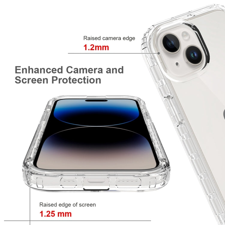Para iPhone 15 Funda para Teléfono con Degradado Transparente a Prueba de Golpes de Cuerpo Completo (Púrpura) - MOVILSTORE