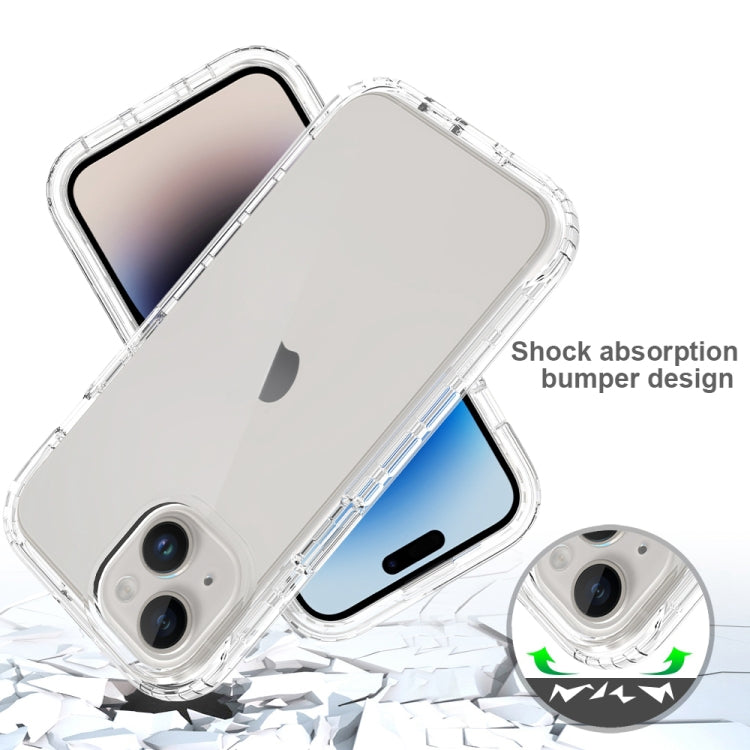 Para iPhone 15 Funda para Teléfono con Degradado Transparente a Prueba de Golpes de Cuerpo Completo (Púrpura) - MOVILSTORE