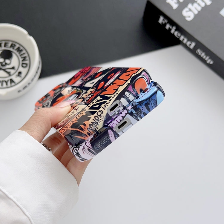 Para iPhone 15 Funda para Teléfono con Orificio Preciso para PC con Patrón Pintado (Astronauta de Pintura Naranja) - MOVILSTORE
