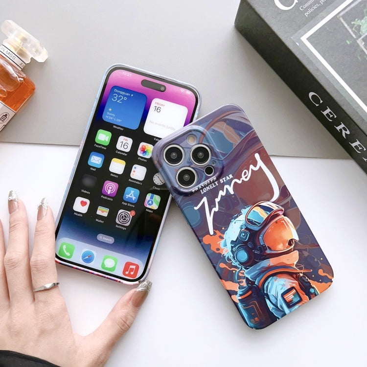 Para iPhone 15 Funda para Teléfono con Orificio Preciso para PC con Patrón Pintado (Flor Abstracta) - MOVILSTORE