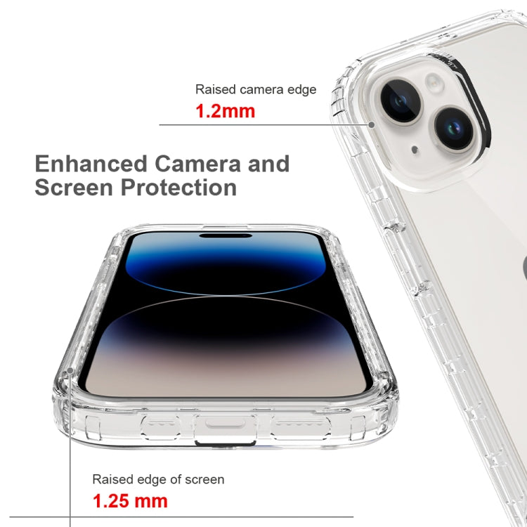 Para iPhone 15 Funda para Teléfono PC + TPU con Degradado Transparente a Prueba de Golpes (Negro) - MOVILSTORE