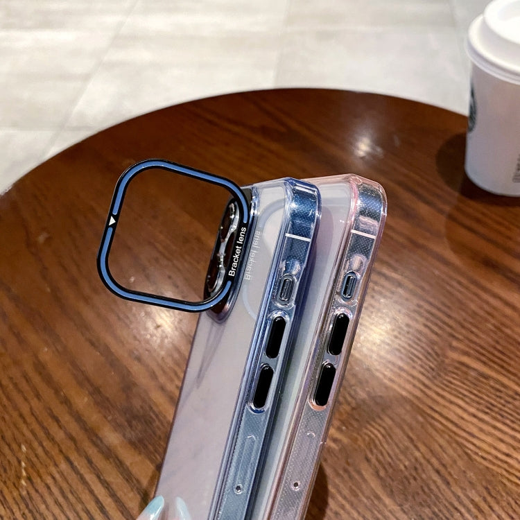Para iPhone 15 Funda Transparente para Teléfono con Soporte para Cámara Invisible (Rosa) - MOVILSTORE