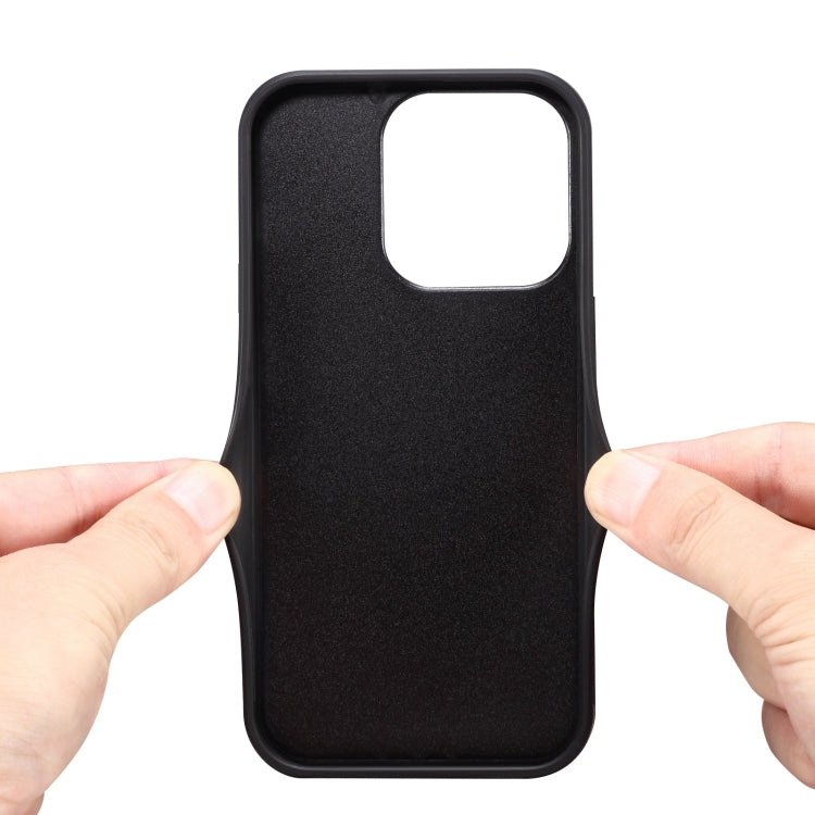 Para iPhone 15 Funda Trasera para Teléfono de Piel de Cocodrilo de Imitación con Soporte (Negro) - MOVILSTORE
